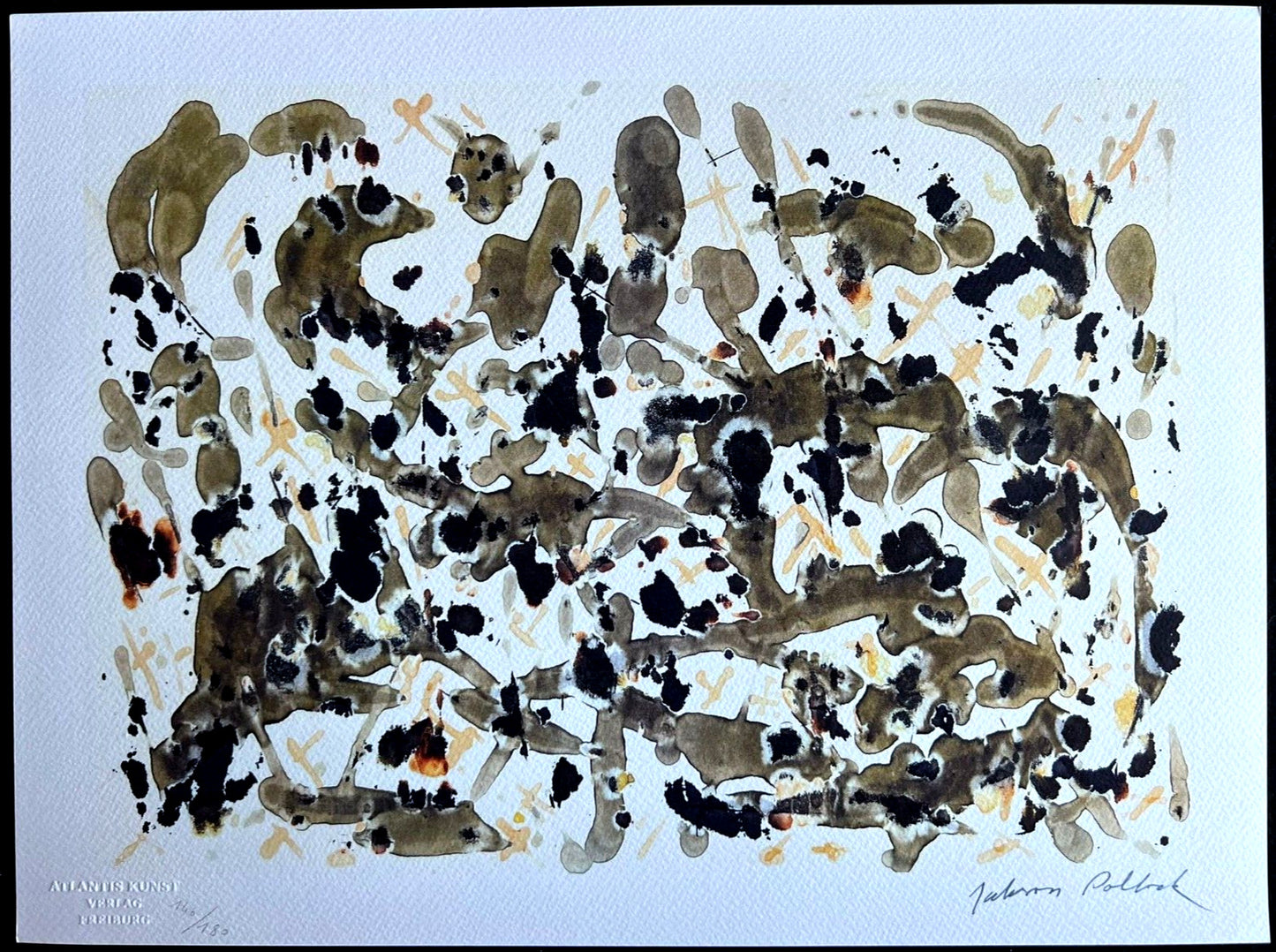 Jackson Pollock Action Painting Coa Signed