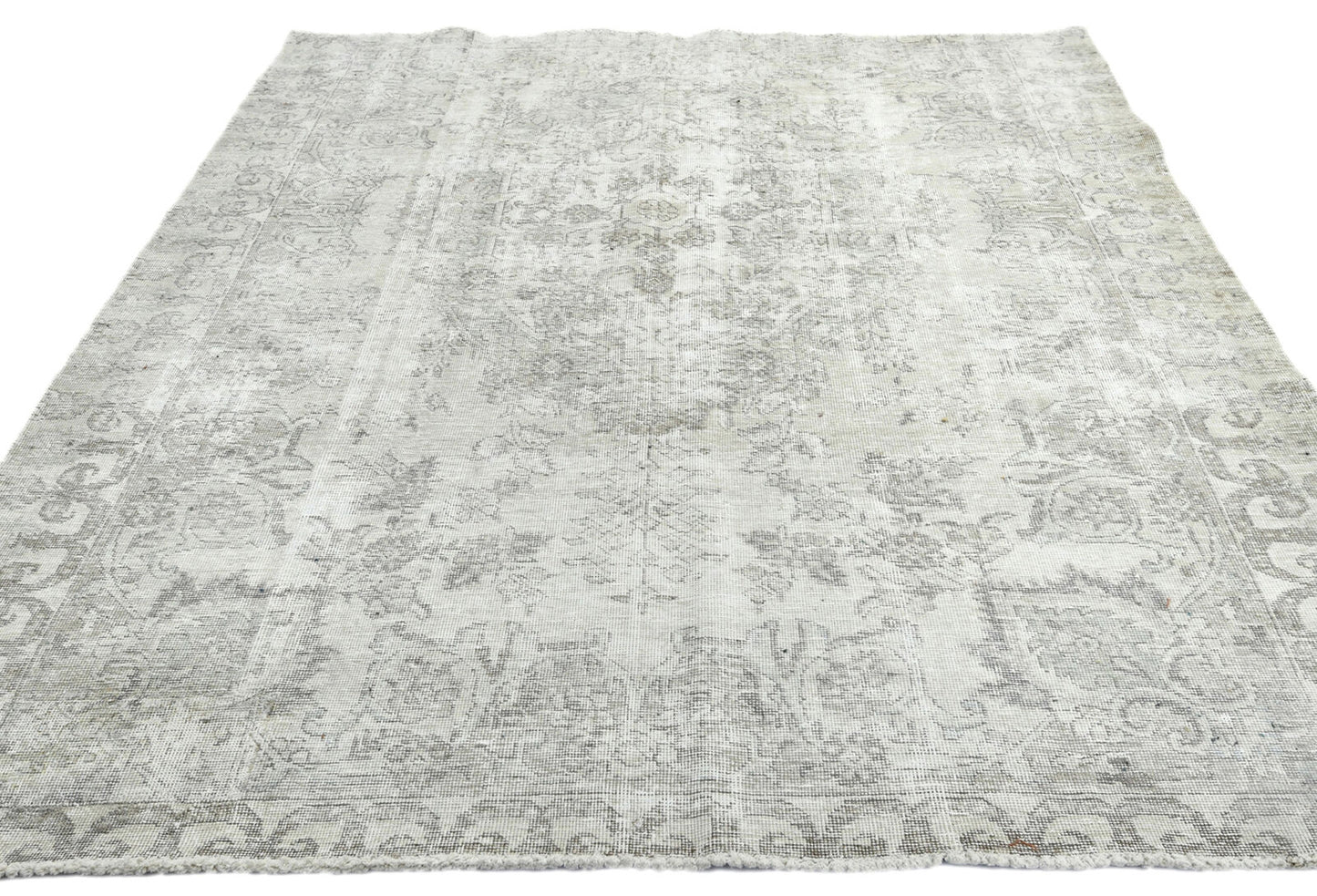 Hand-Knotted Antique Oriental Rug Floral Design