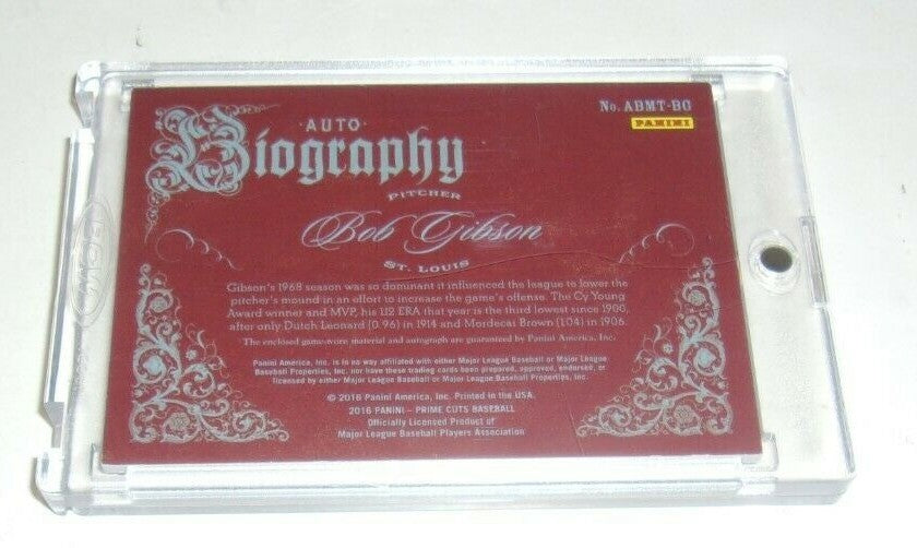 Bob Gibson 2016 Prime Cuts Game Triple Jersey
