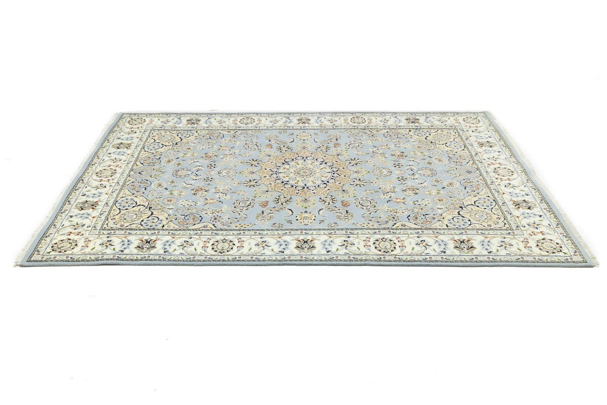 Handmade Indo-Nain Oriental Area Rug Floral