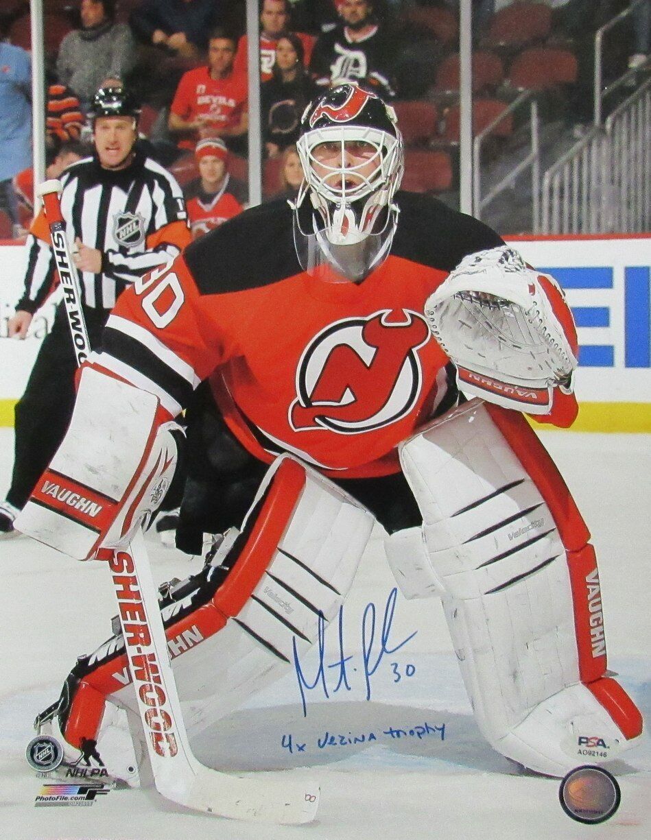 Martin Brodeur Hof Signed/Inscribed 11X14 Photo