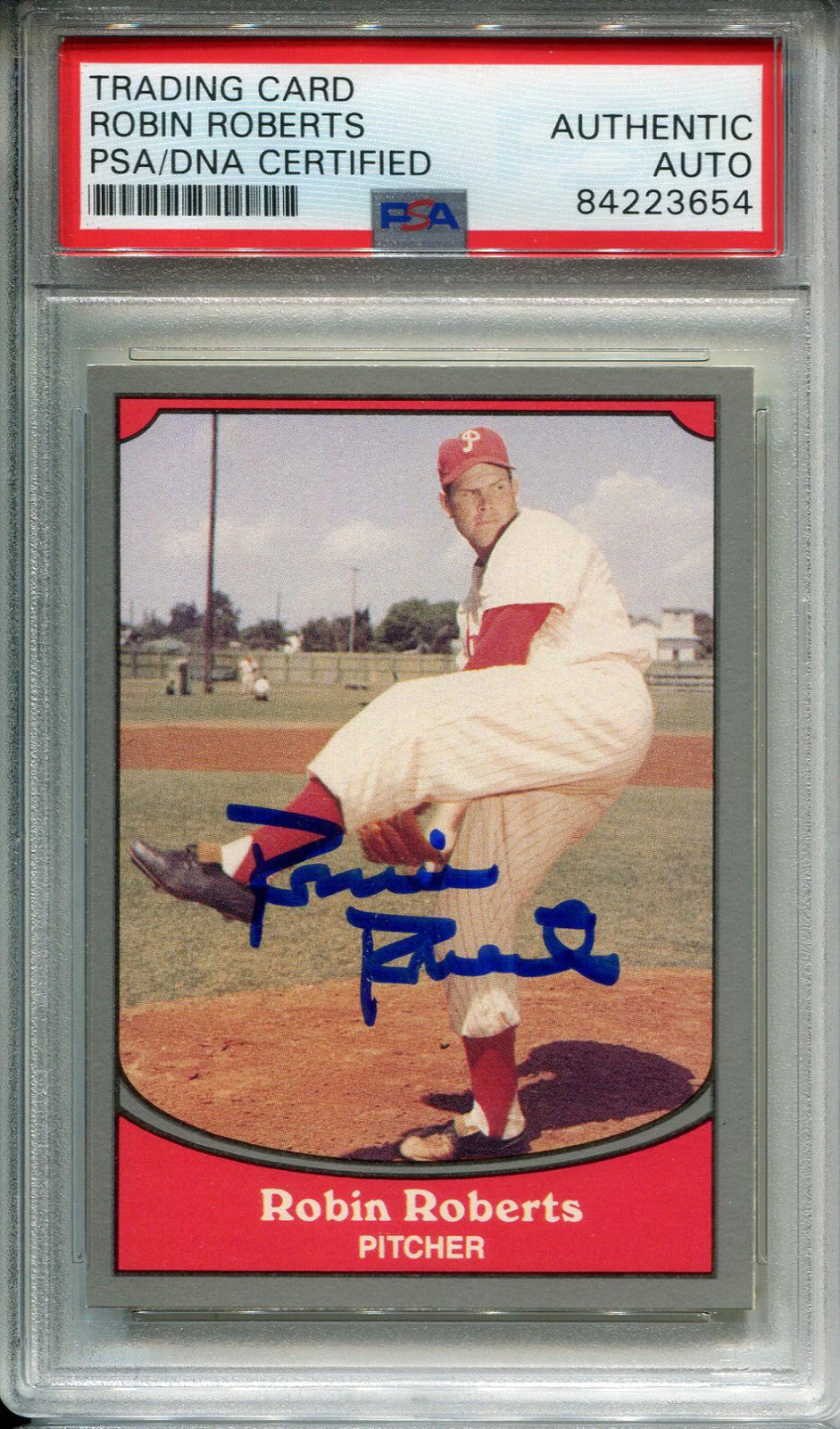 Robin Roberts Autographed 1990 Pacific Card (Psa)