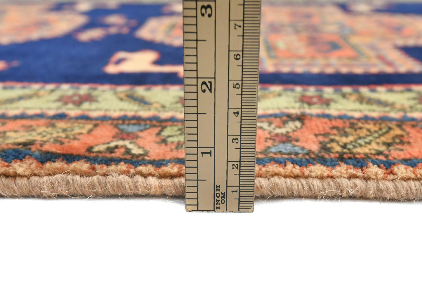 Vintage Purple-Navy Pictorial Design 3X11 Ft