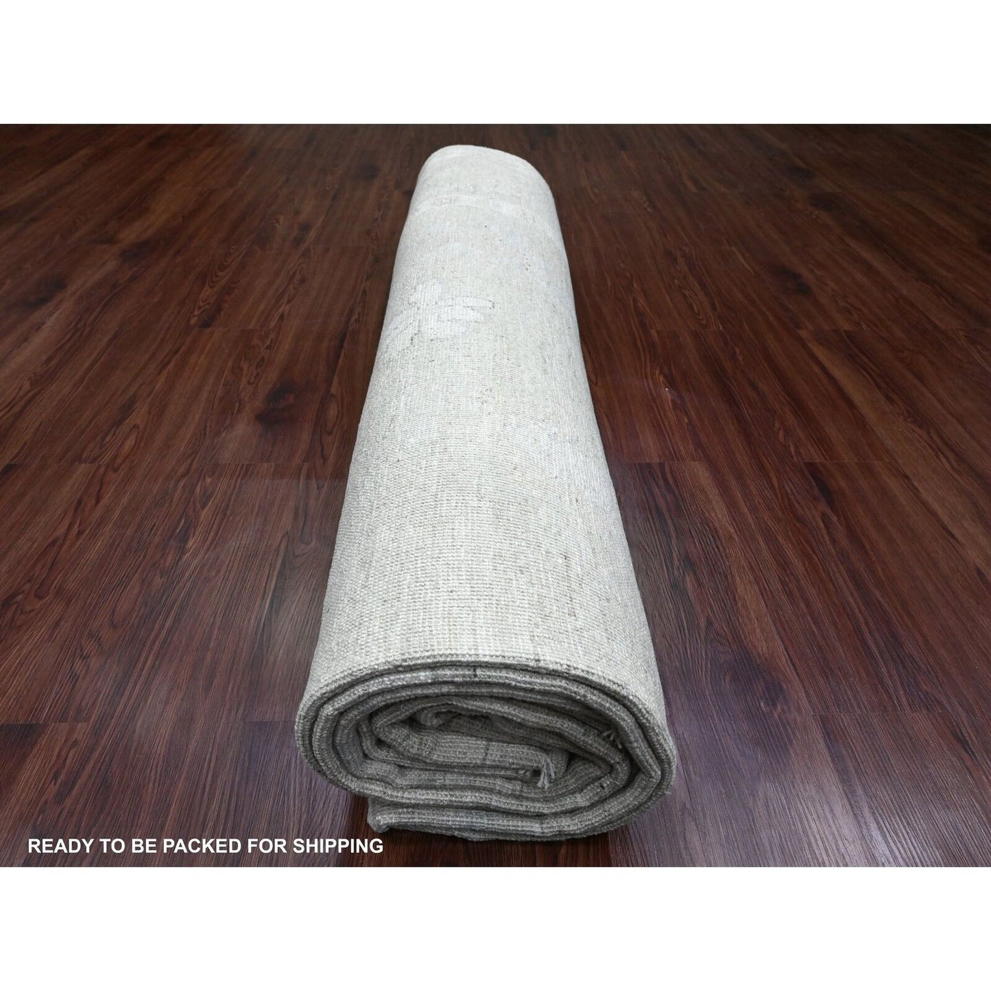 9'9"X13'4" Pastel Gray 100% Wool Afghan Angora Oushak Hand Knotted Rug