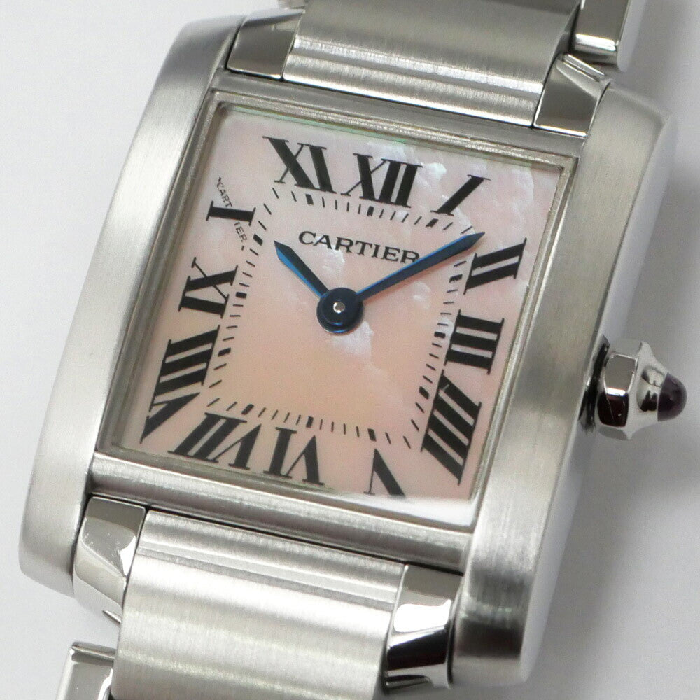 Cartier Tank Franaise Sm W51028Q3 Pink Ladies Used Watch #121913