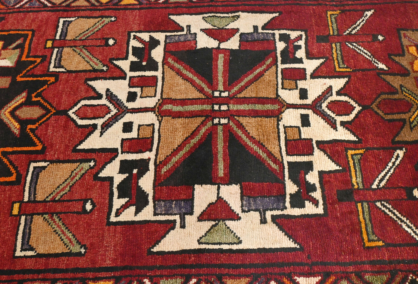 Hand-Knotted Vintage Oriental Runner Rug