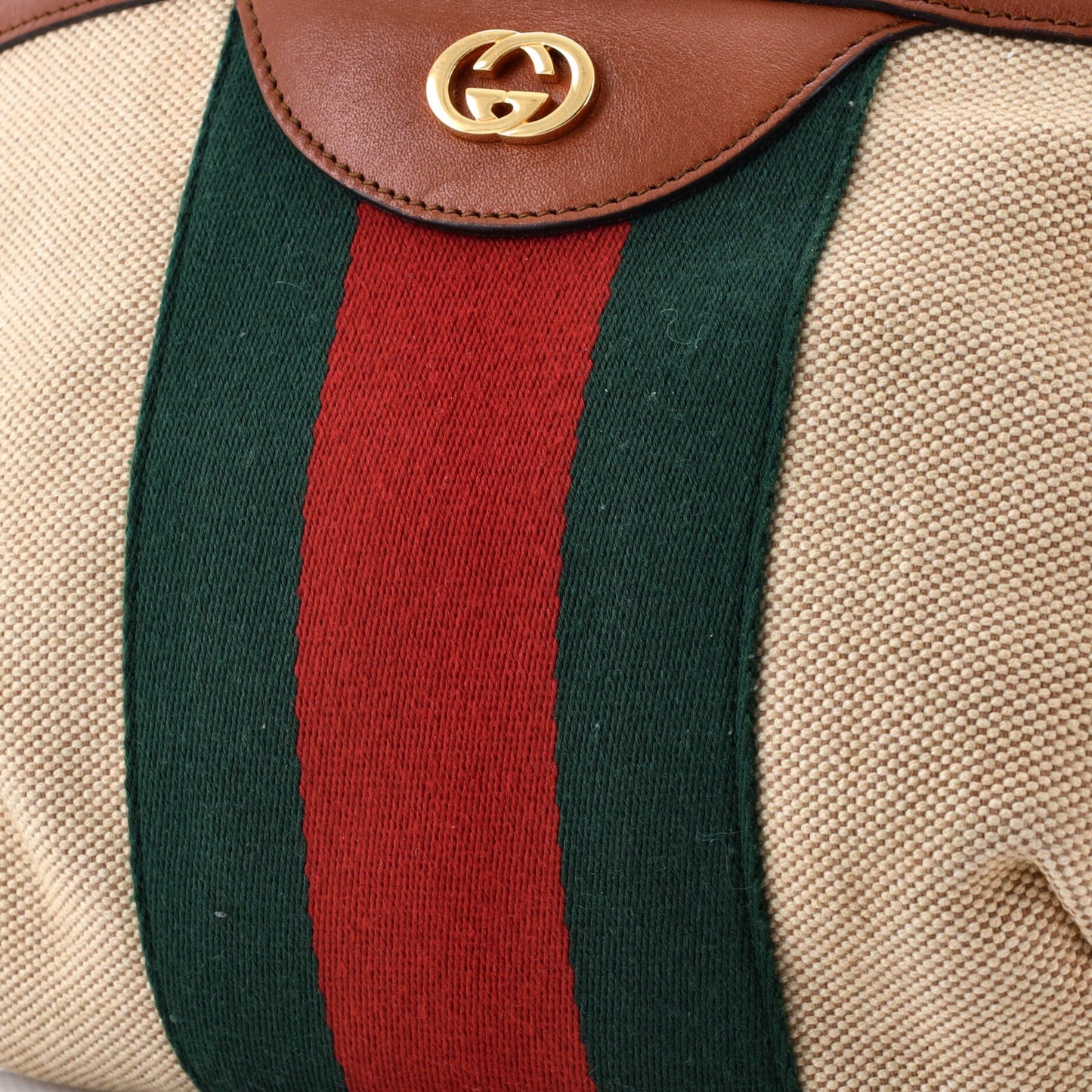 Gucci Zip Belt Bag Vintage Web Canvas Large