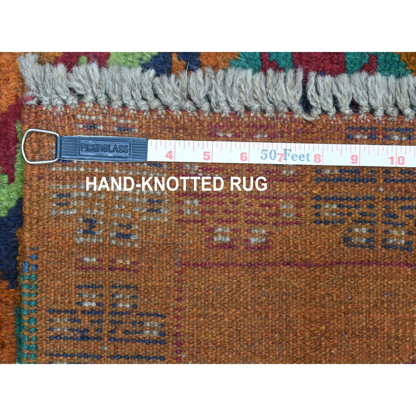 5'8"X7'10" Hand Made Geometric Design Wool Colorful Afghan Tribal Rug