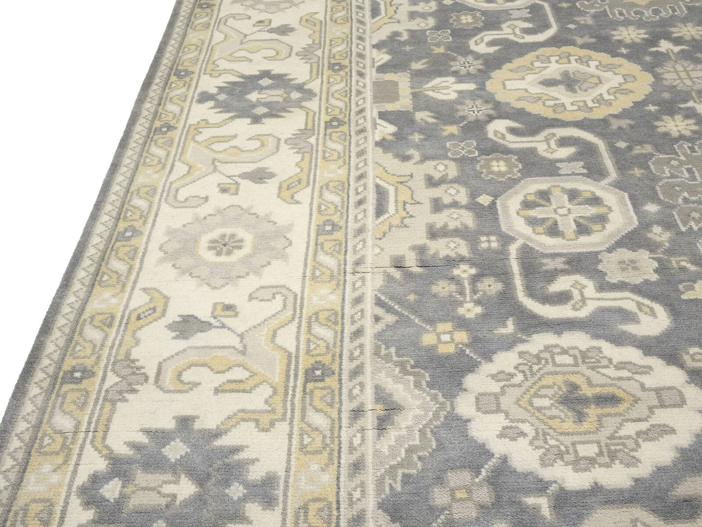 9X18 ft Handmade Oushak Chobi Oriental Rug Muted