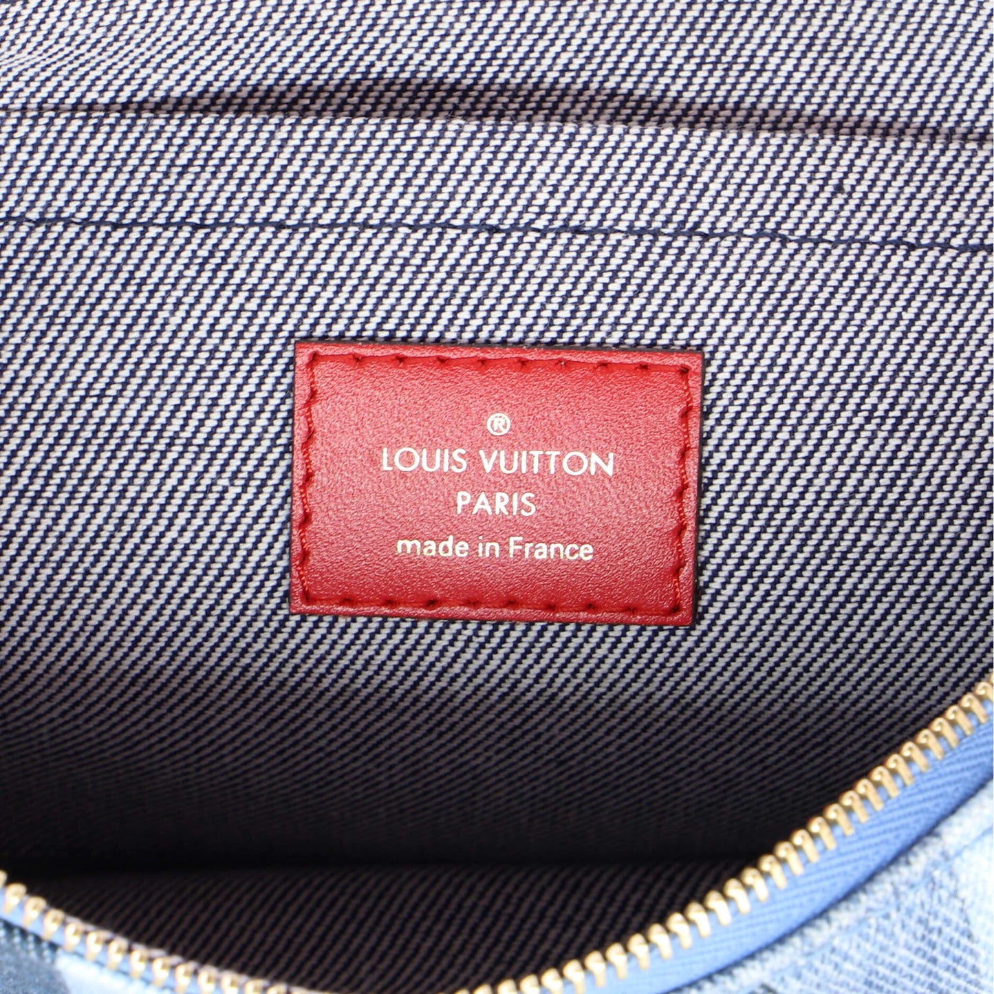 Louis Vuitton Neverfull Pochette Damier And Monogram Patchwork Denim Large