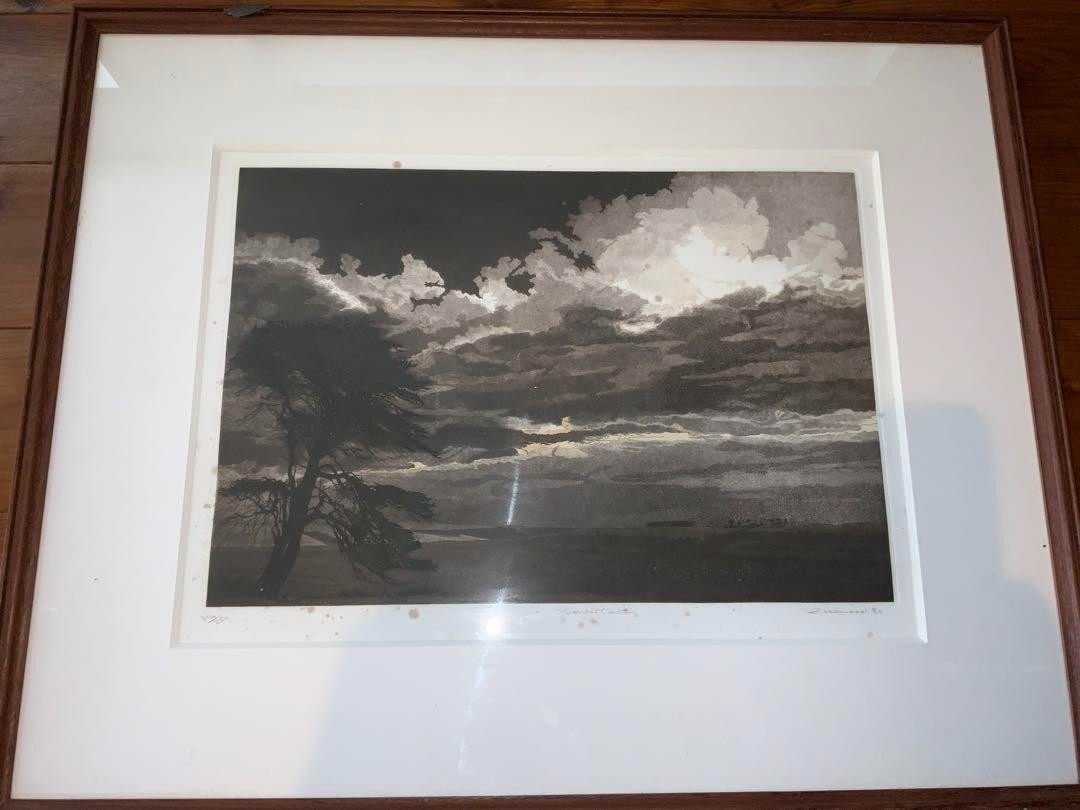Phil Greenwood "Border Country" 1980 Etching Aquatint Signed Ltd 314/350 Framed