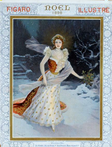 Original Vintage Postergirl Noel For Figaro Illustre 1898