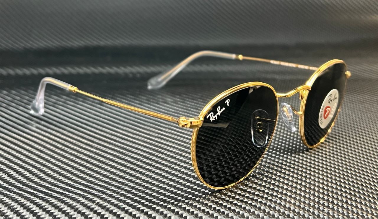 RAY BAN RB3447 919648 Gold Grey Polarized Round