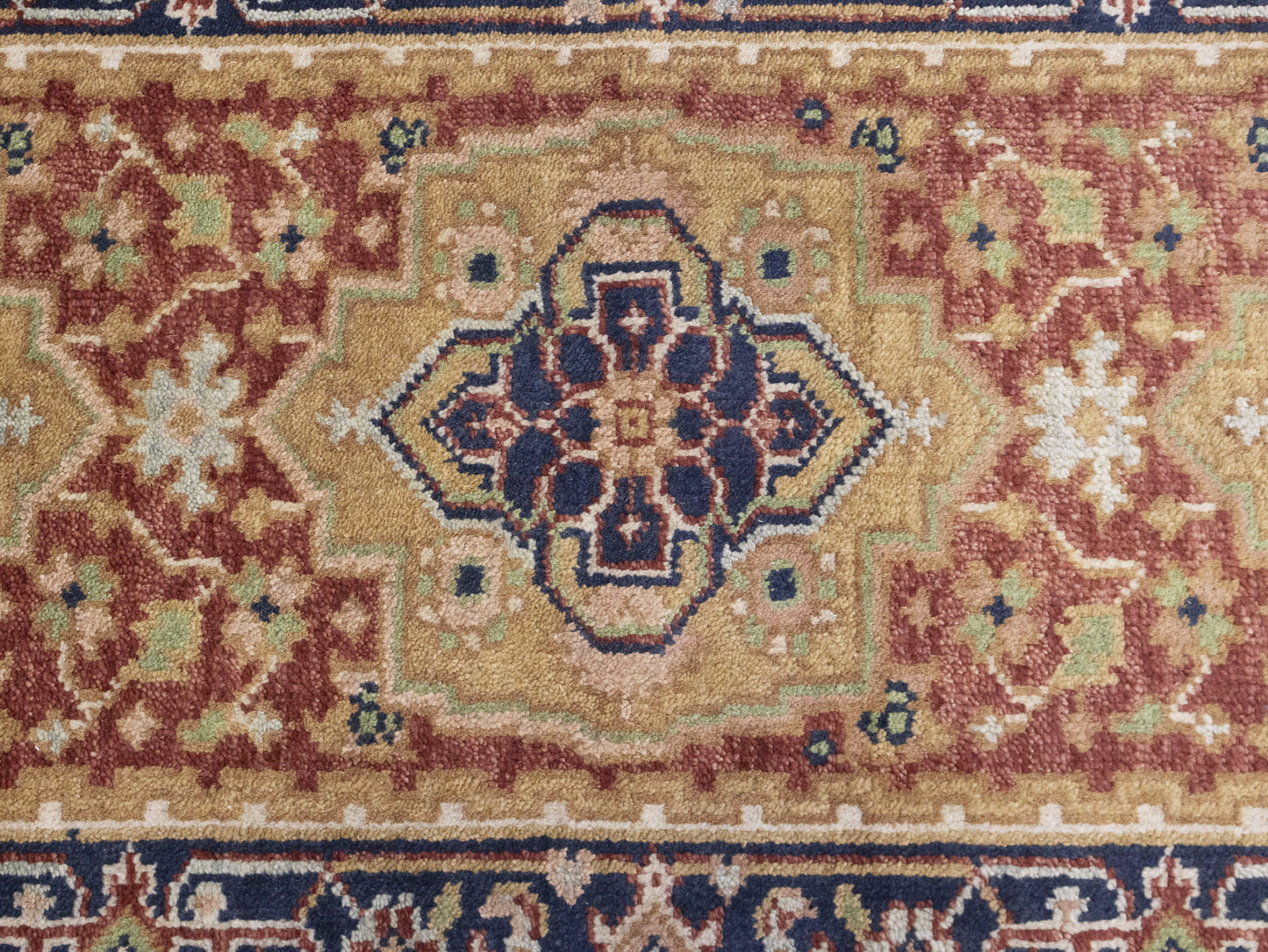 Handmade Serapi Heriz Oriental Runner Rug Floral