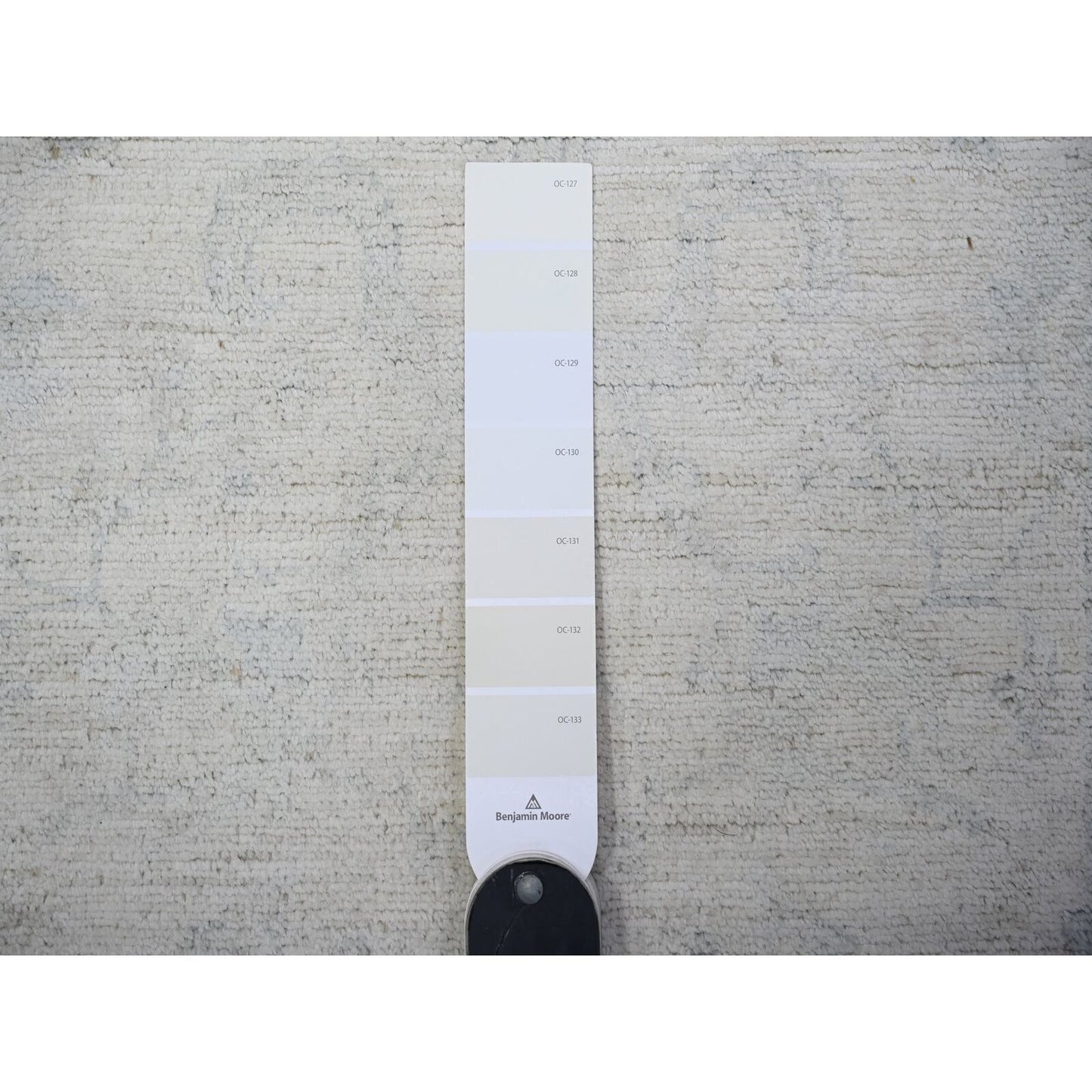 2'7"X11'2" White White Wash Peshawar Hand Knotted Pure Wool Runner Rug