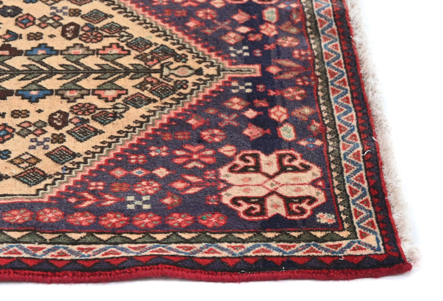 Handmade Vintage Tribal Oriental Rug 2X5 Ft
