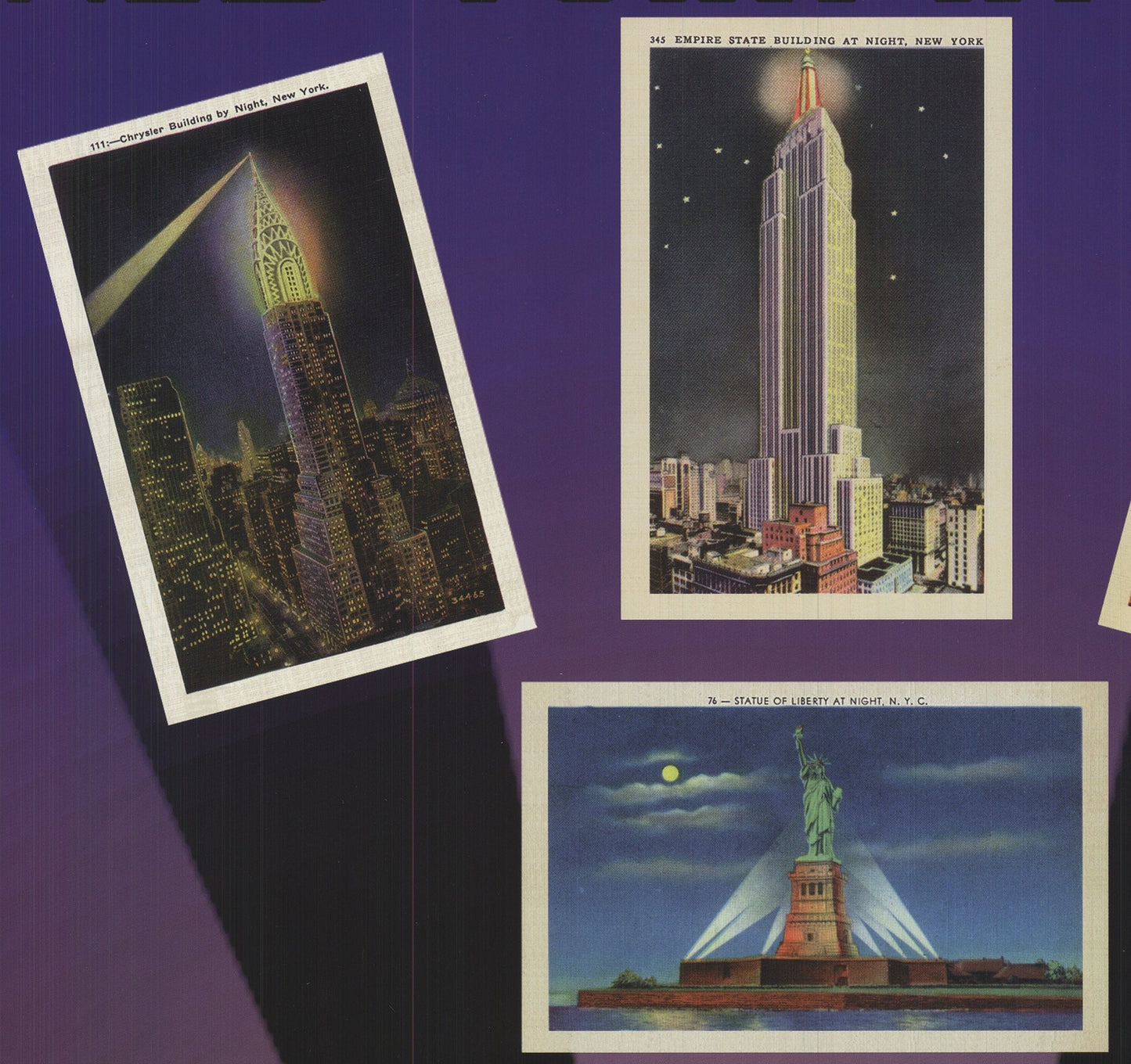 Andy Hickes New York At Night " Offset Lithograph