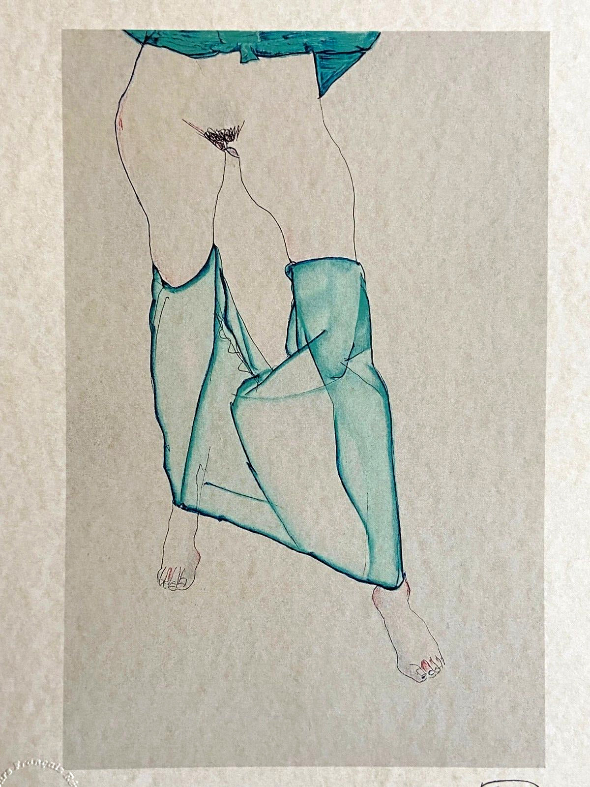 Egon Schiele Lithograph From An Painting Coa