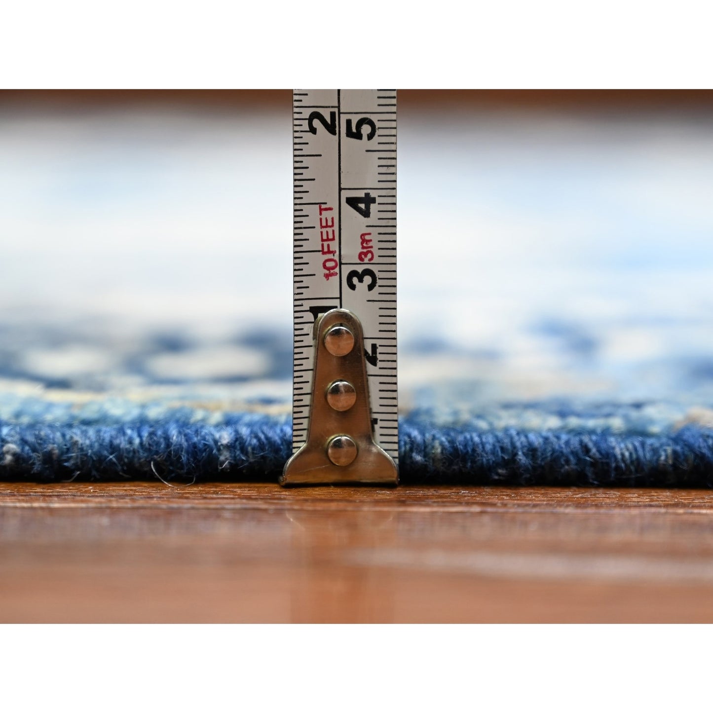 8'10"X11'8" Air Force Blue Hand Knotted Finer Peshawar Soft Wool Rug