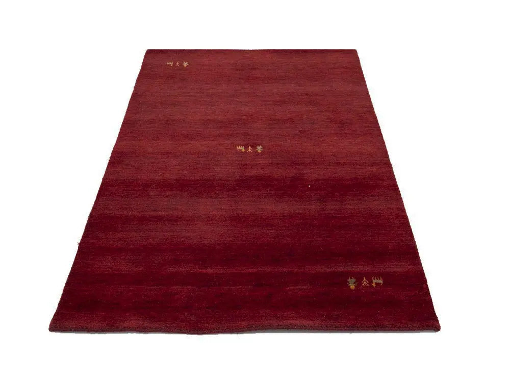 Maroon Red Gabbeh Modern Rug Pictorial Wool Home