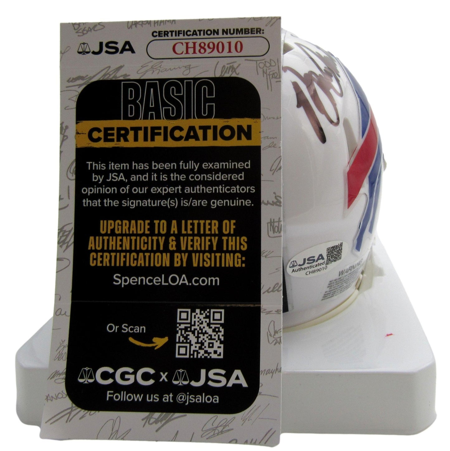 Bruce Smith Hof Signed/Autographed Bills Speed Mini Helmet Jsa 200209