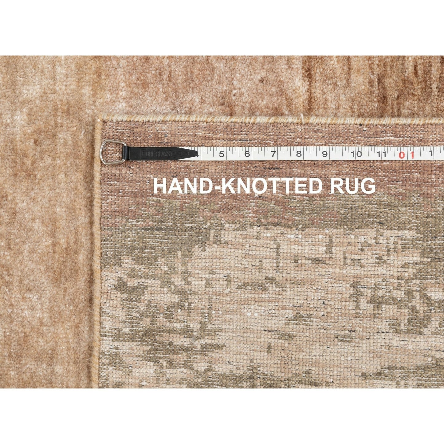 3'X5' Earth Tone Colors Abstract Design Wool And Silk Hand Knotted Rug