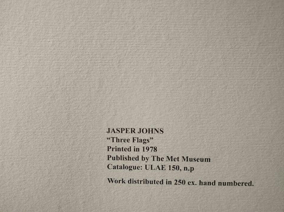 Jasper Johns Lithograph Coa Numbered Crayon