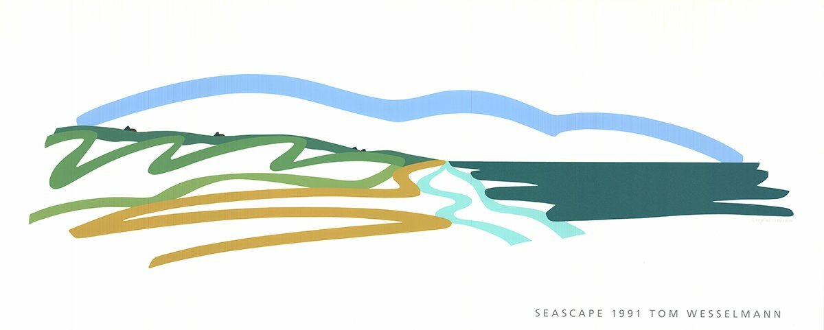 Tom Wesselmann Seascape Ii " Serigraph Pop Art Blue Green Si