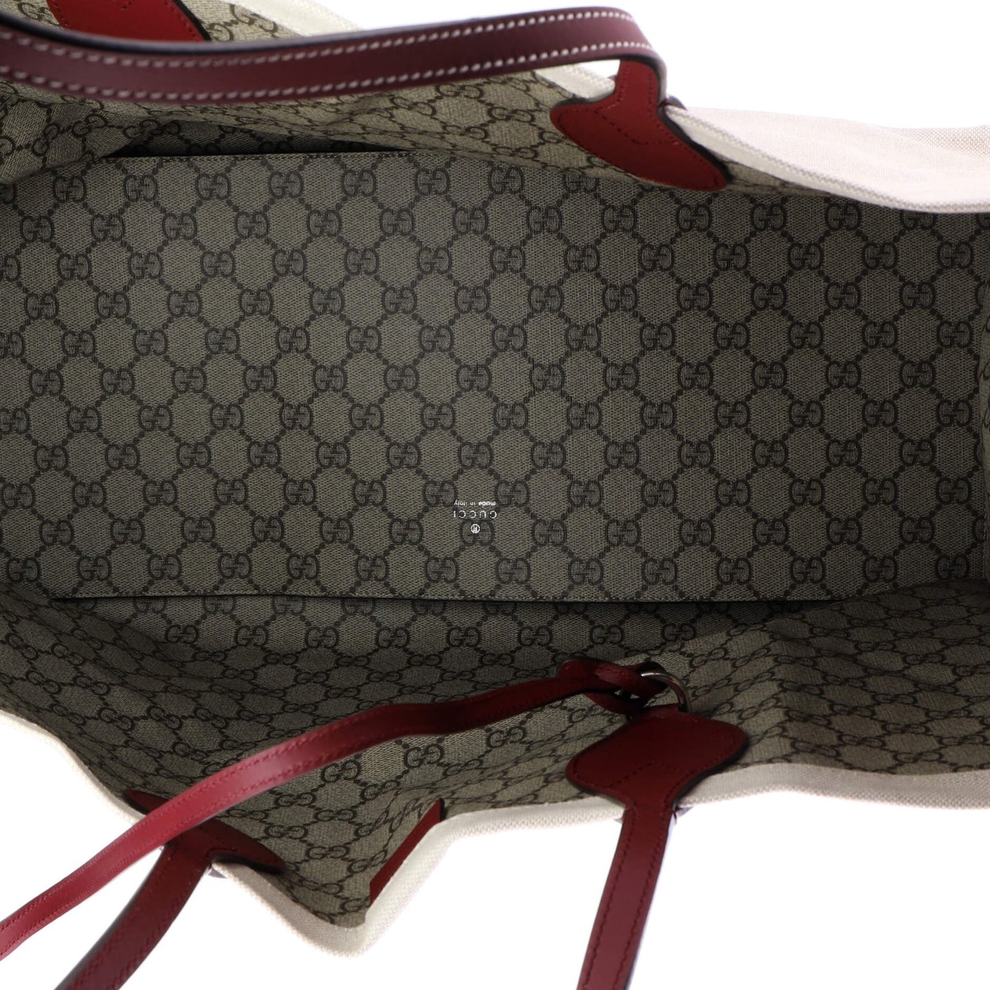 Gucci Logo Shopper Tote Printed Canvas Medium