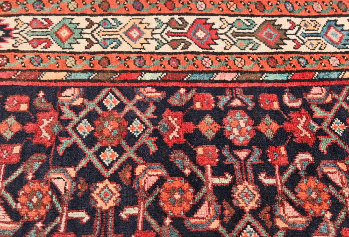 Plum Vintage Tribal Floral Sytle 4X11 Ft