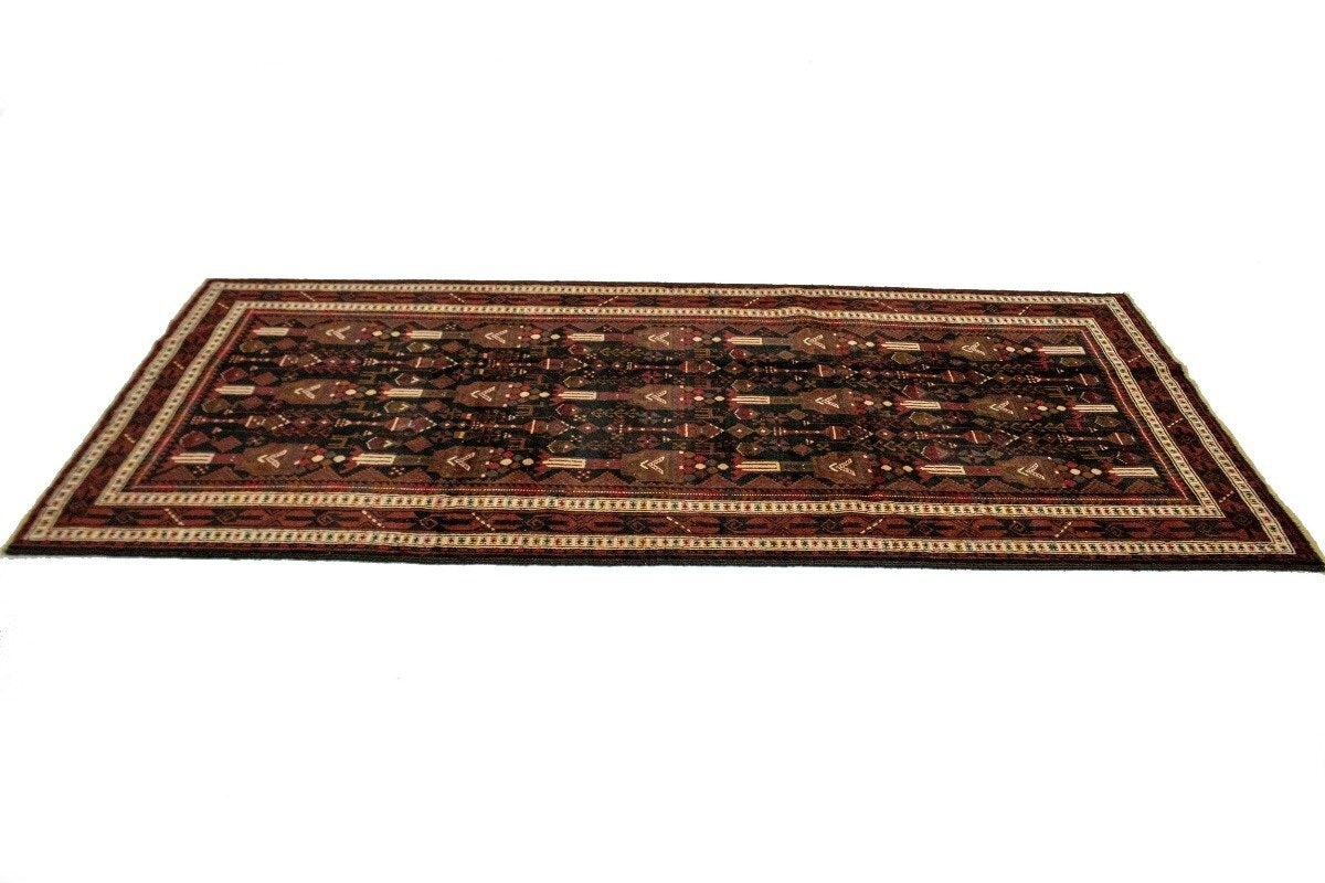 4'4X9'7 Ft Handmade Wool Vintage Tribal Style