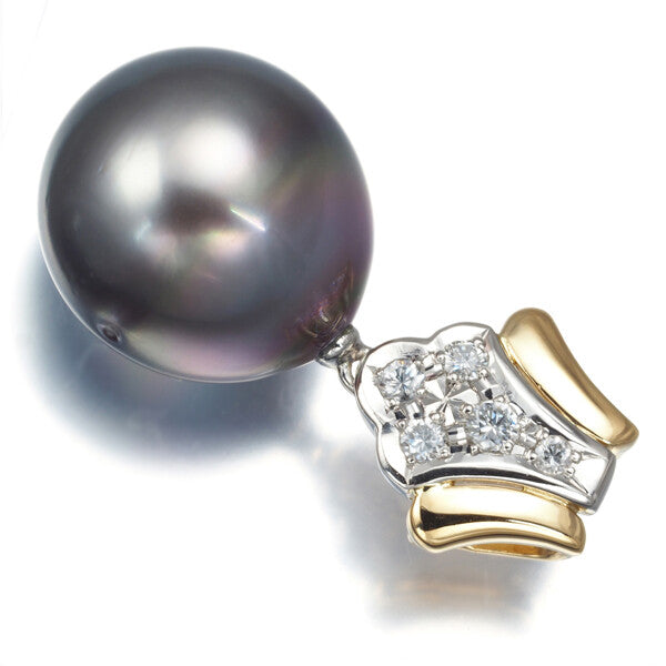 Tasaki Pendant Black South Sea Pearl 13.4Mm
