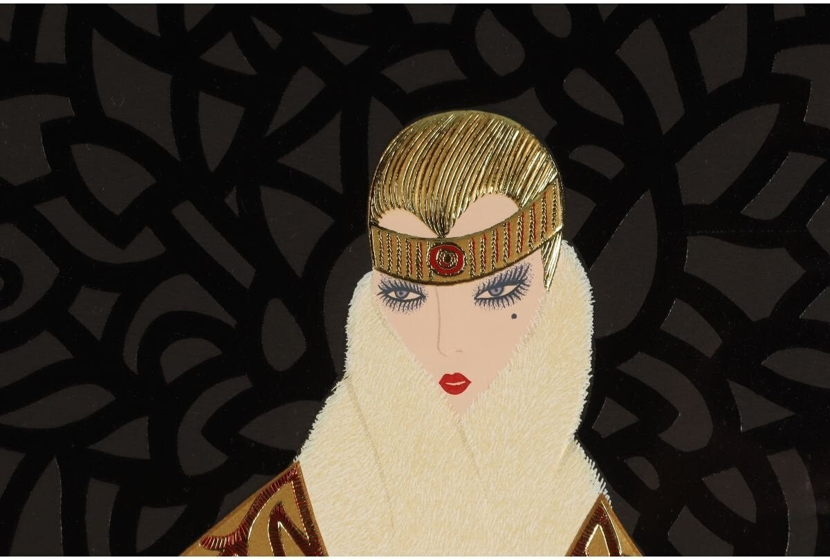 Erte "The Opera House" Embossed Color Serigraph