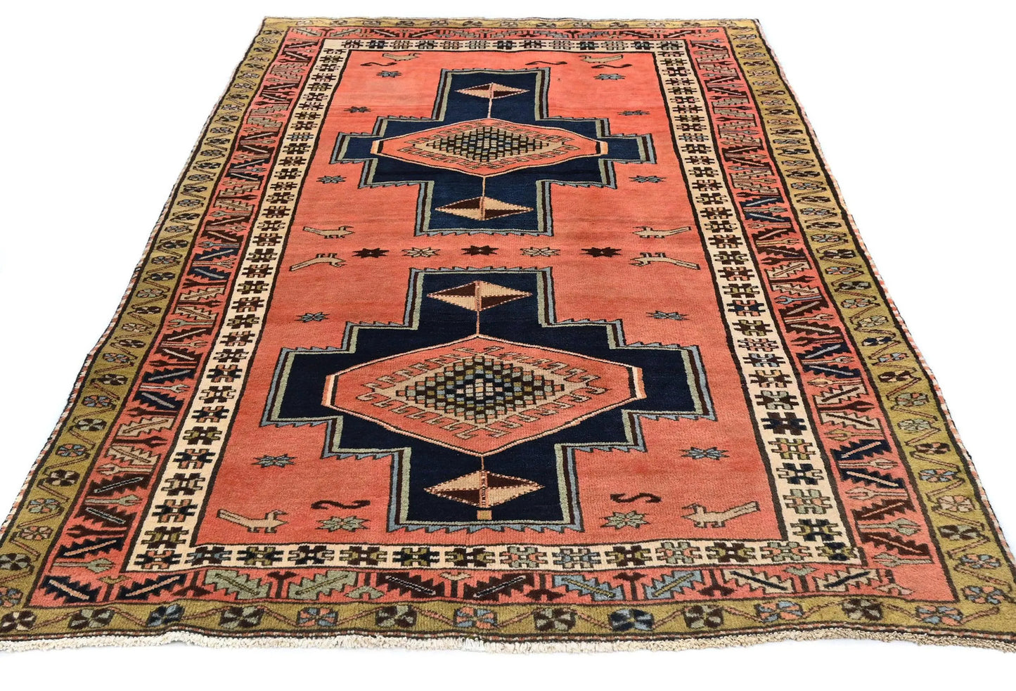 Handmade Farmho Boho Tribal Oriental Rug