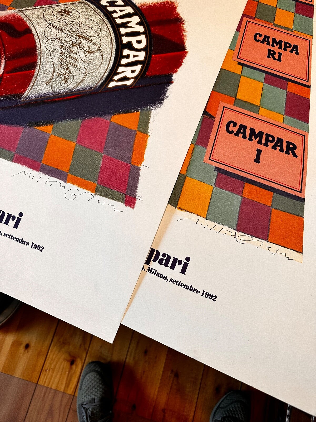 Milton Glaser For Campari 1992 Signed Limited Edition On Canson Watercolor Paper