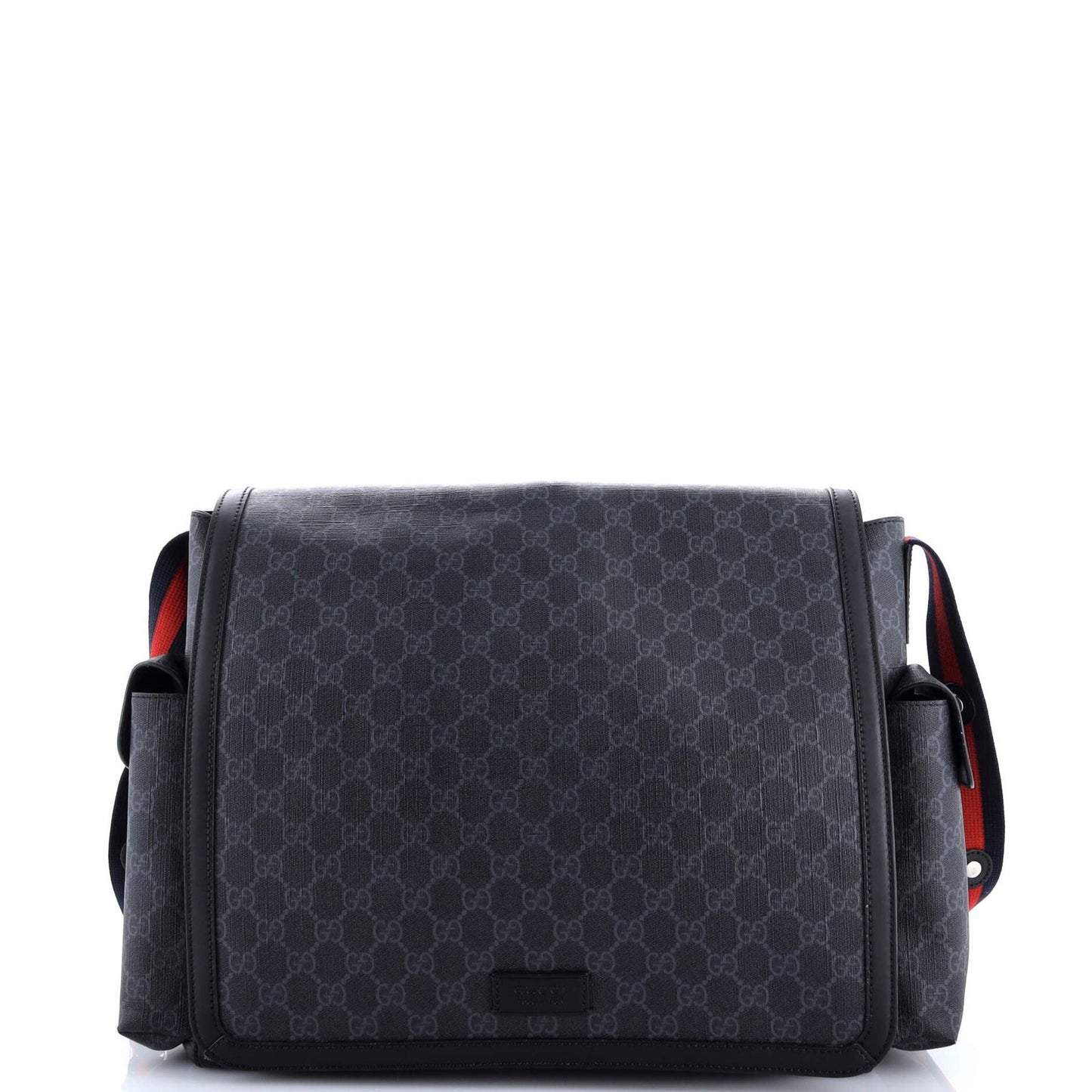 Gucci Web Strap Diaper Bag Gg Coated Canvas Small