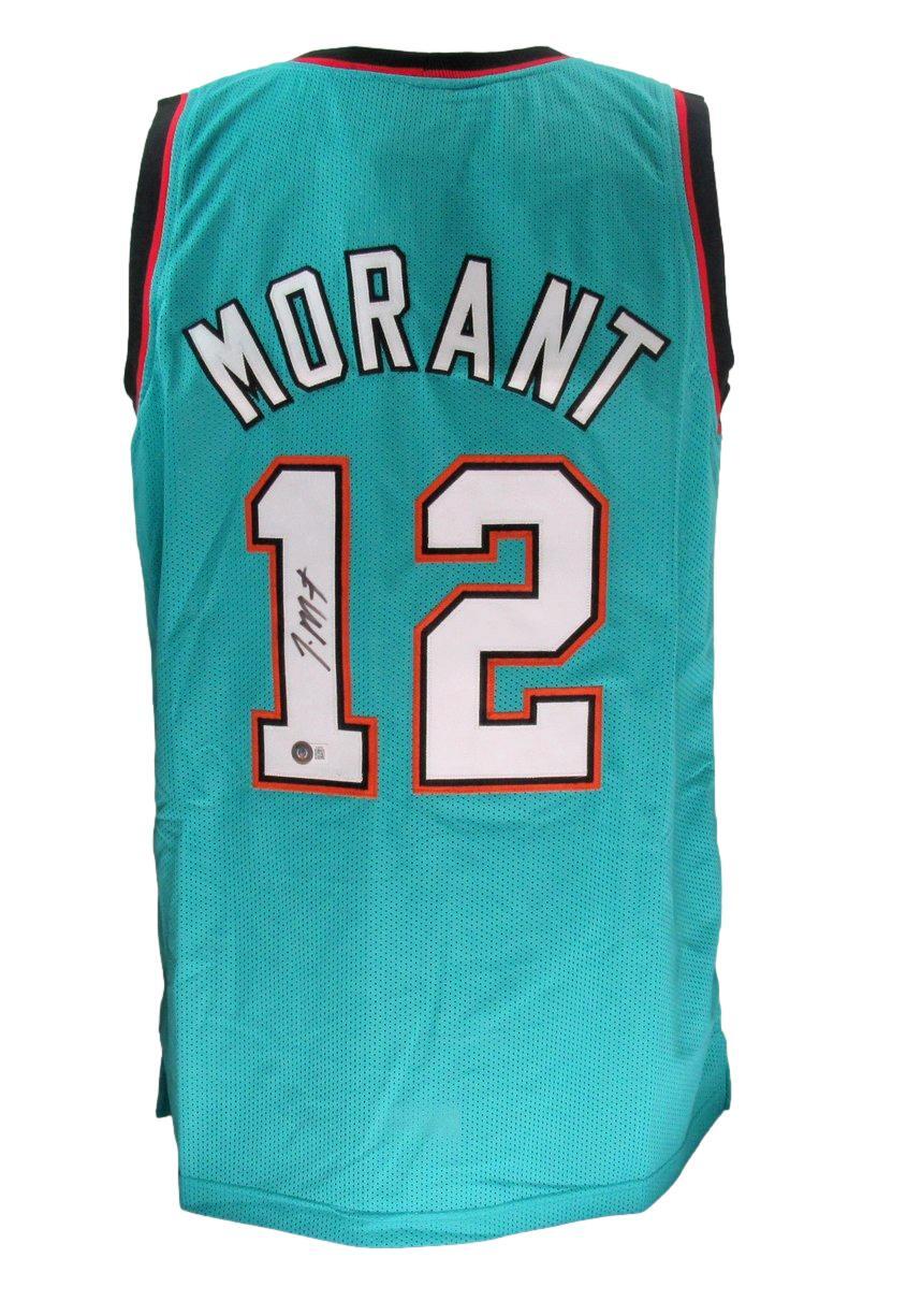 Ja Morant Signed Teal Memphis Grizzlies Custom