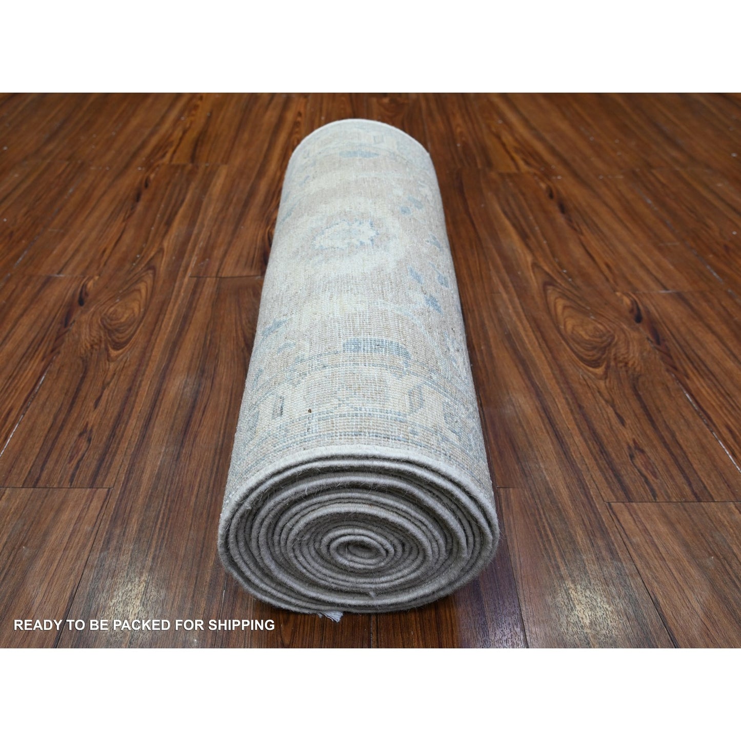 2'5"X23'8" Beige Washed Out Peshawar Hand Knotted Wool Xl Runner Rug