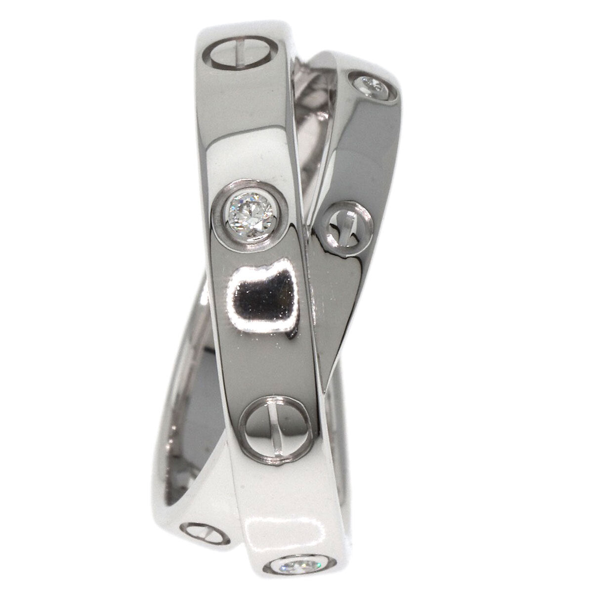 Cartier Ring Be Love Ring Diamond #47 K18 White