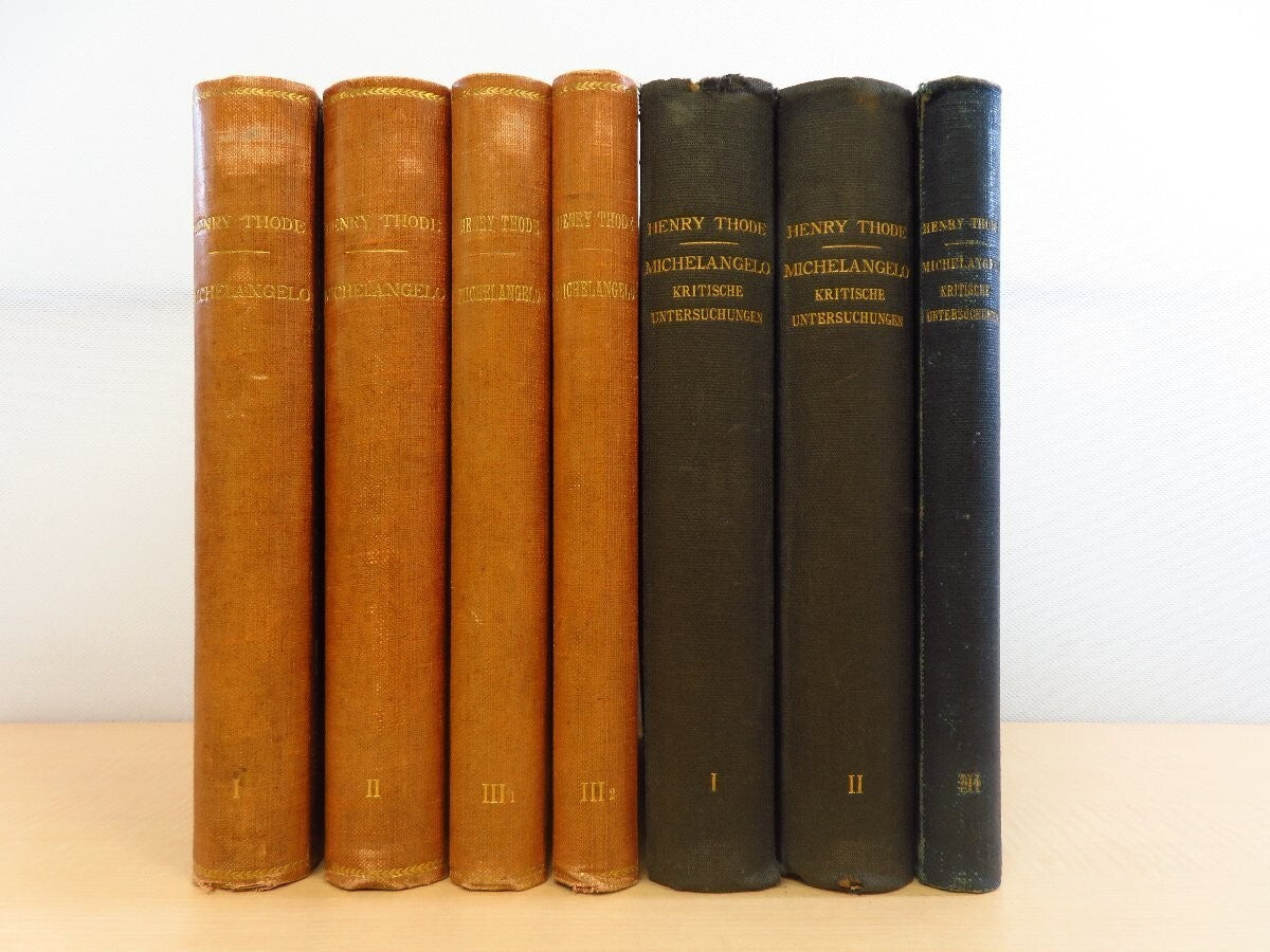 Henry Thode Michelangelo Studies 7-Volume Set (1912-1913, Berlin)