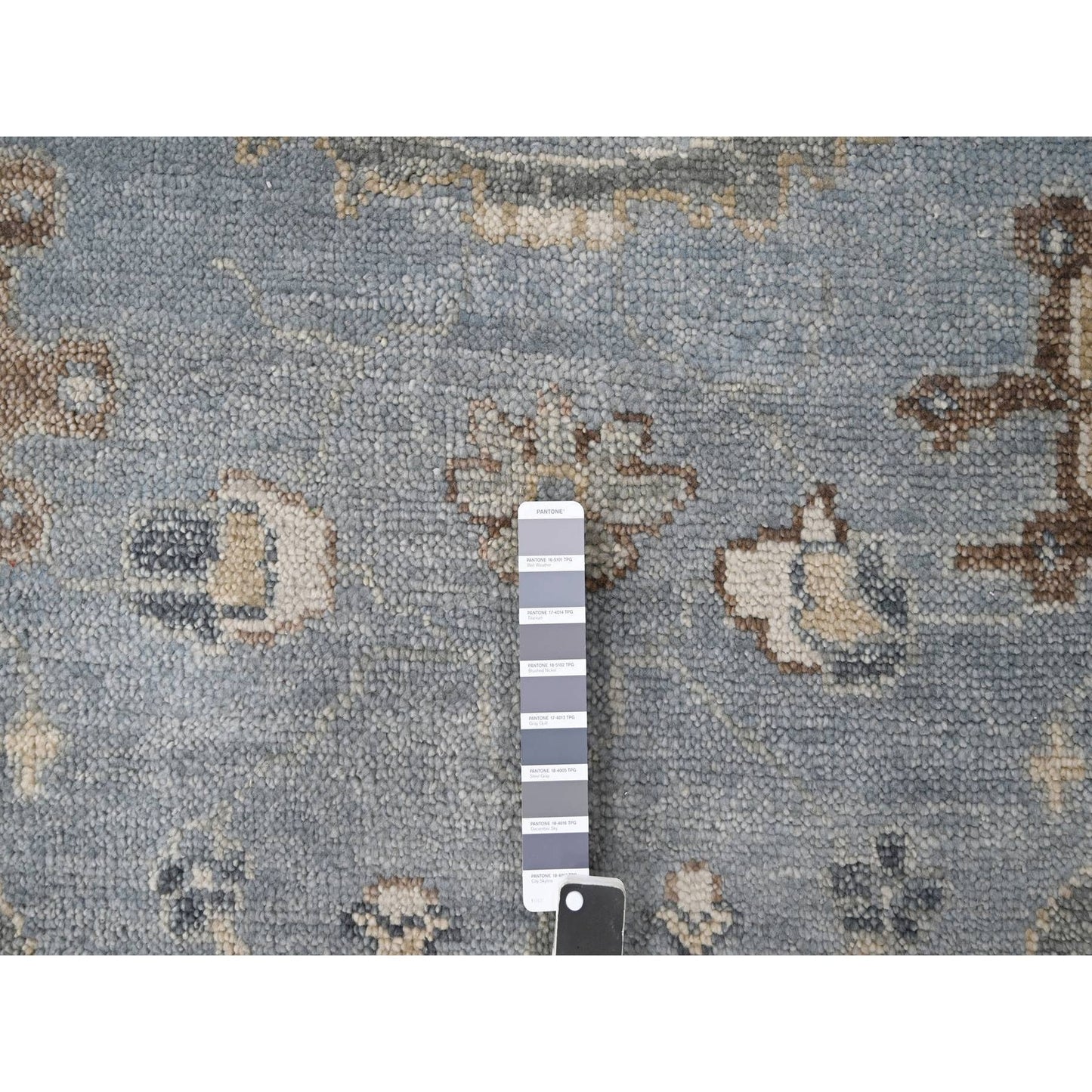 11'9"X14'10" Silver,Hand Knotted,Oushak Design,Oversized Oriental Rug