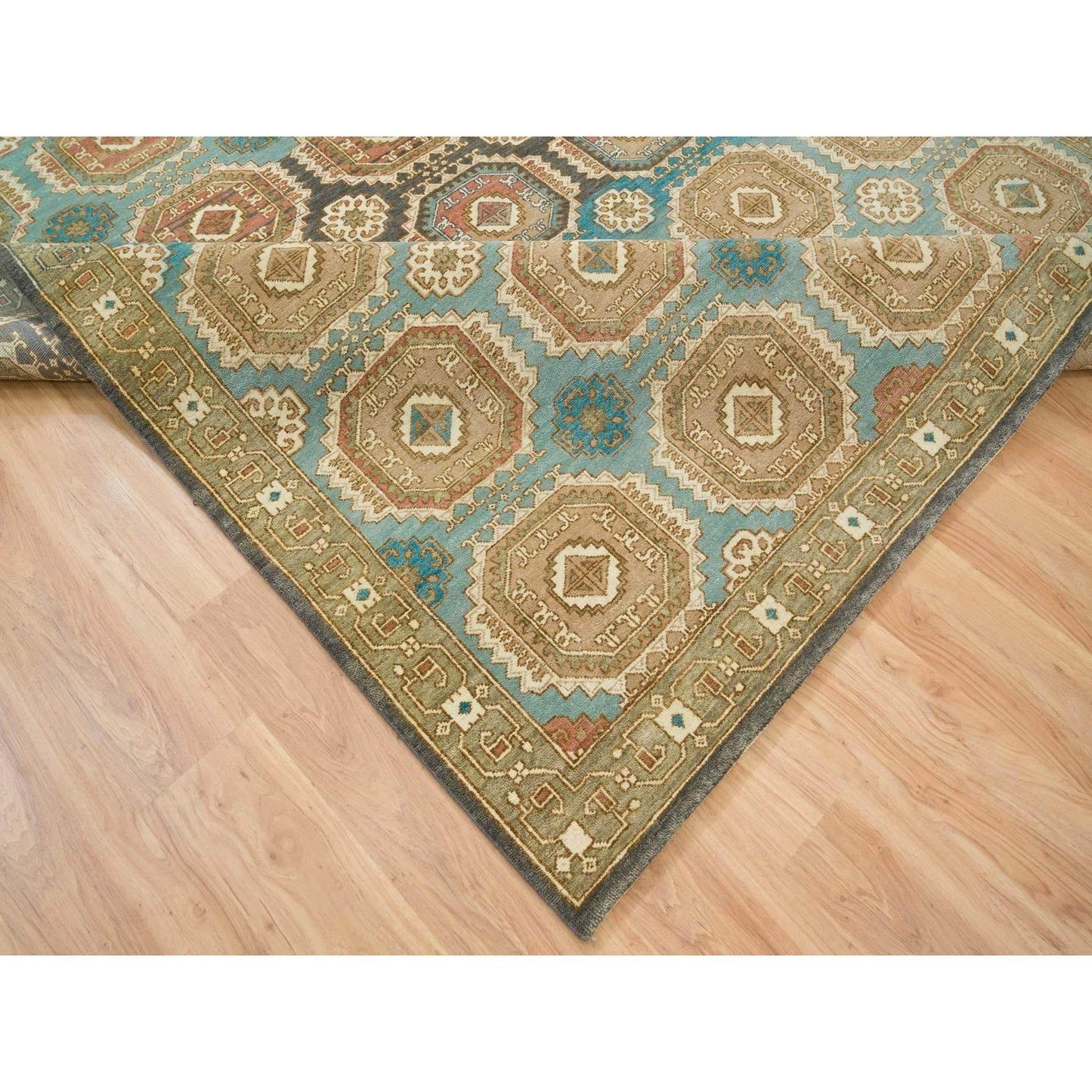 8'3"X10' Hand Knotted Natural Dyes,Caucasian Gul Motifs Oriental Rug