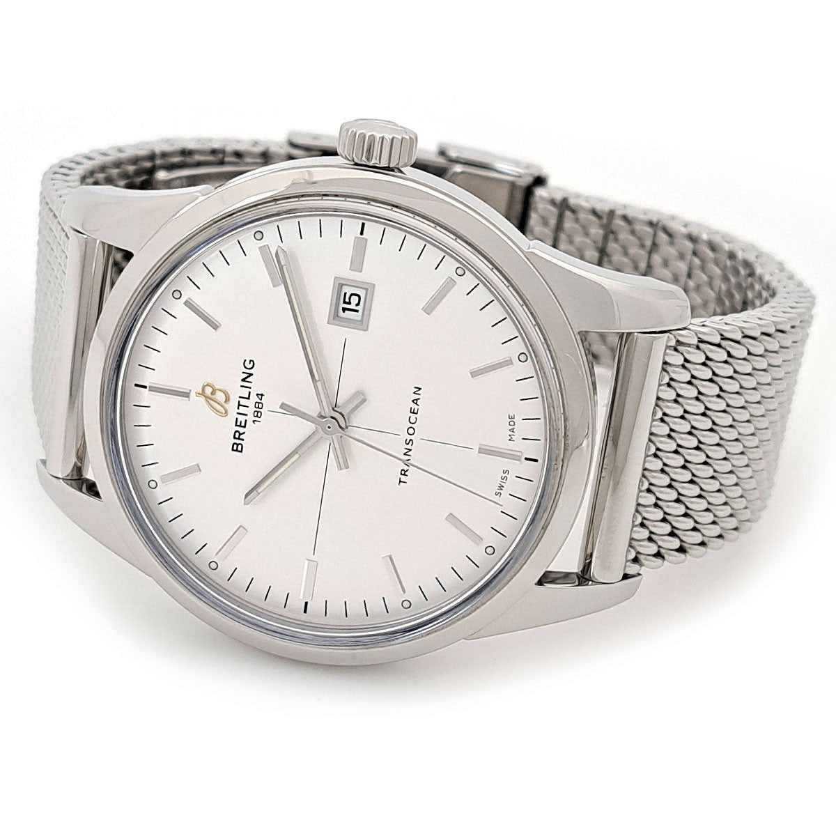 Breitling Transocean A10360 Silver Case Size 43Mm Men'S Used Watch #61016