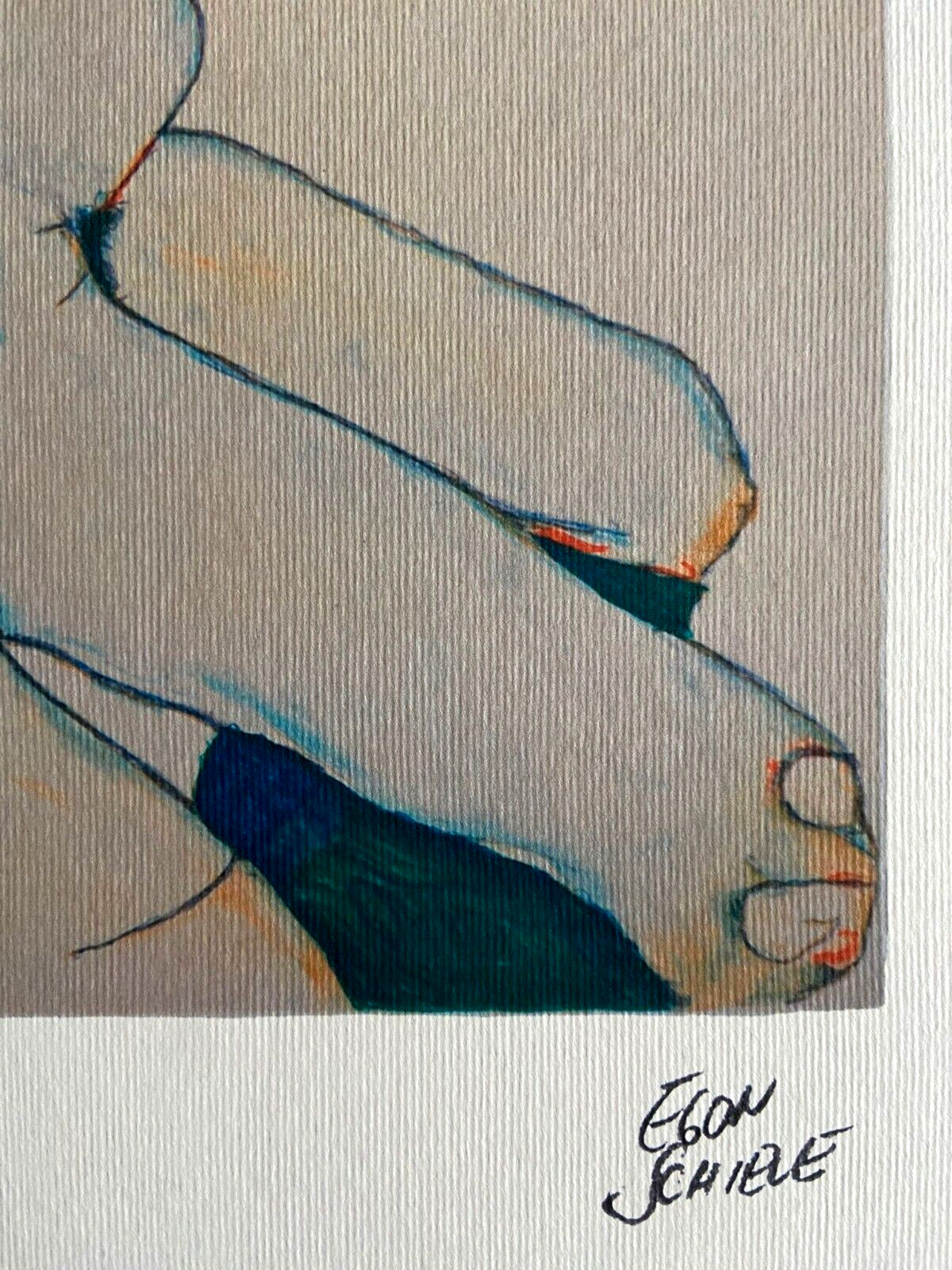 Egon Schiele Lithograph Coa Signed In Pen