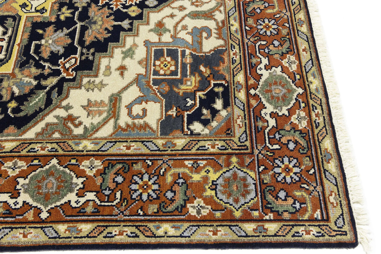 8X10 ft Handmade Serapi Oriental Rug Floral Boho