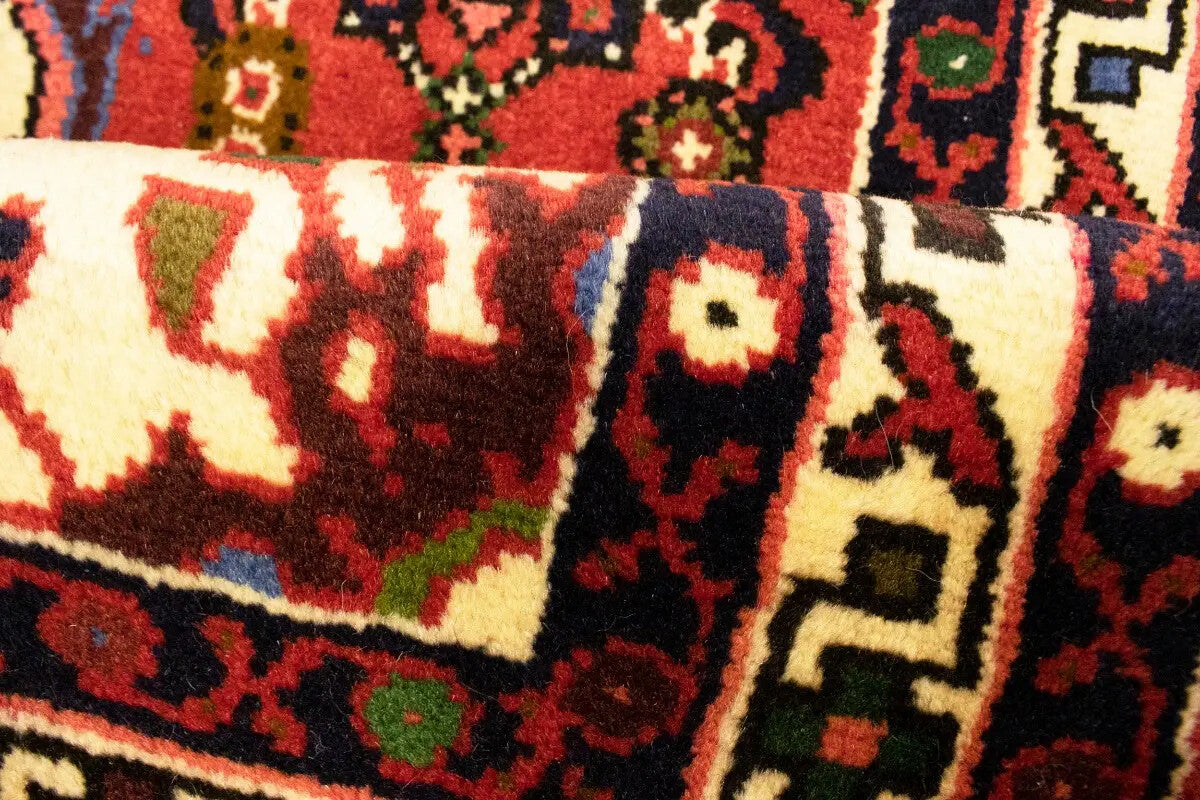 Handmade Oriental Rug Small Floral Tribal