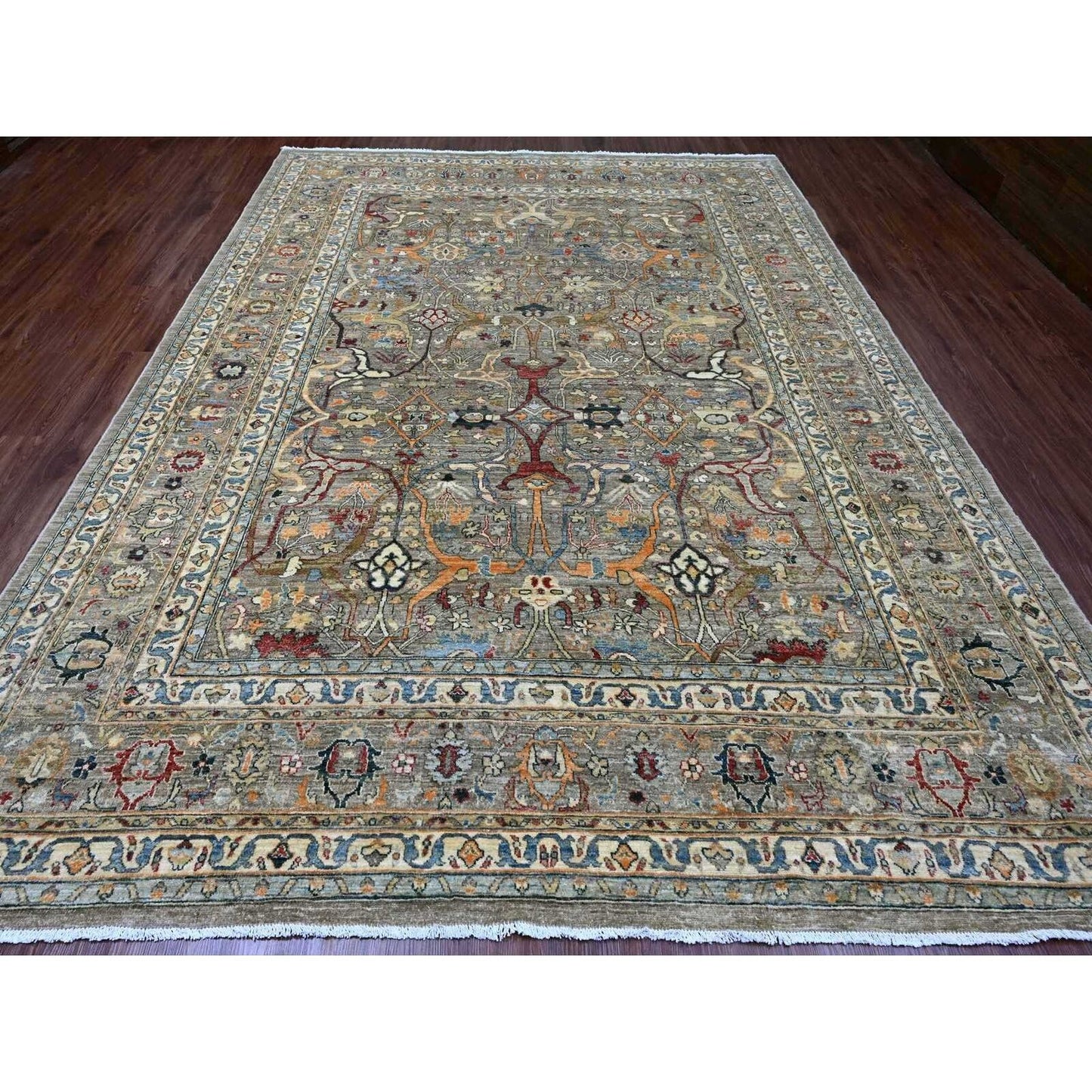 9'X12'1" Brown Aryana, Bijar Garus High Mountain Wool Hand Knotted Rug