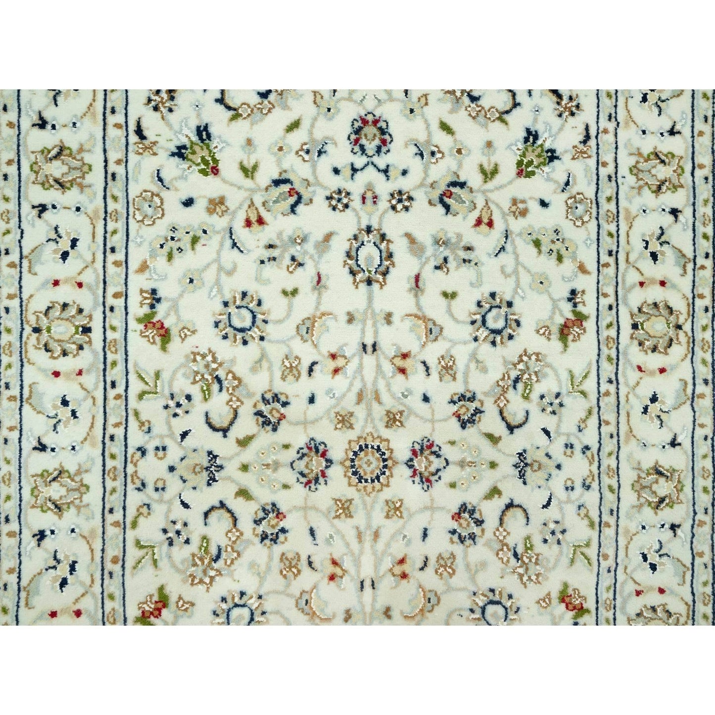 2'8"X21'8" Cloud Nine White Nain Wool 250 Kpsi Hand Knotted Xl Runner Rug