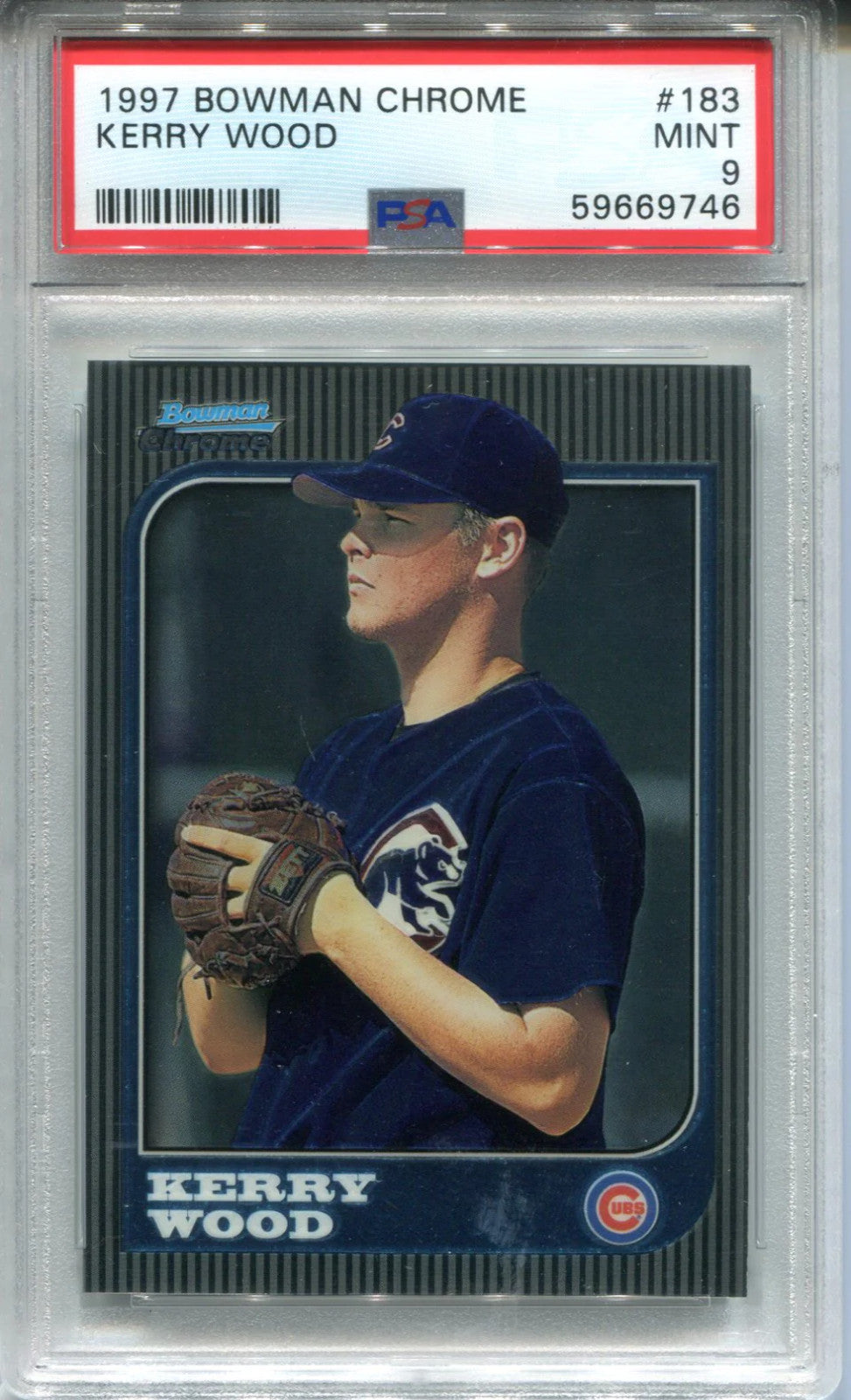 Kerry Wood 1997 Bowman Chrome #183 Psa 9 Card