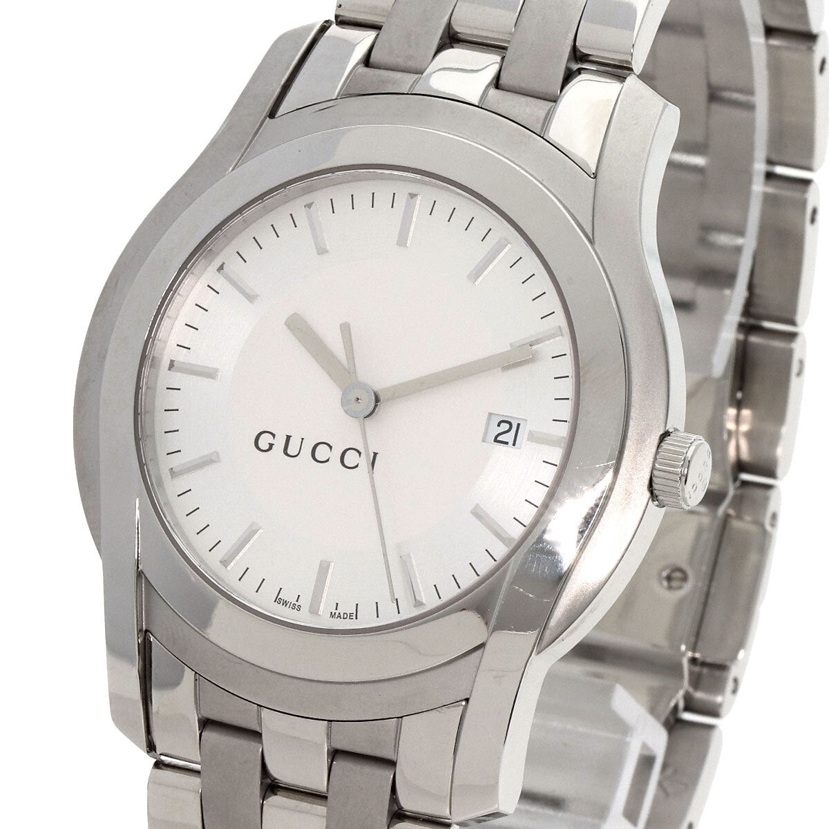 Gucci Round Face Watches 5500Xl Stainless Steel/Stainless Steel Mens